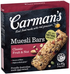 Carman%26rsquo%3Bs+Muesli+Bars+6+Pack+Selected+Varieties