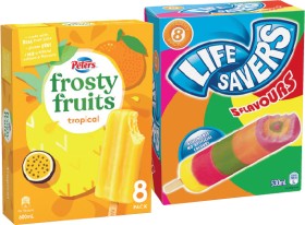 Peters-Frosty-Fruits-68-Pack-or-Life-Savers-Ice-Block-8-Pack-Selected-Varieties on sale