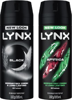 Lynx-Deodorant-Body-Spray-165mL-Selected-Varieties on sale