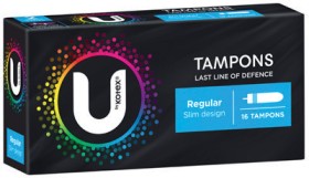 U-By-Kotex-Slim-Tampons-16-Pack-Selected-Varieties on sale