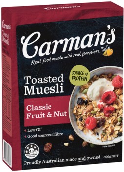 Carman%26rsquo%3Bs+Muesli+500g+Selected+Varieties