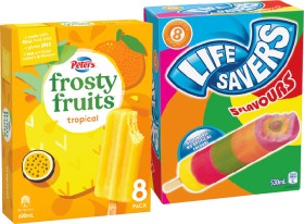 Peters-Frosty-Fruits-68-Pack-or-Life-Savers-Ice-Block-8-Pack-Selected-Varieties on sale