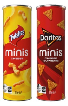 Twisties+Cheese+Minis+115g+or+Doritos+Cheese+Supreme+Corn+Chips+Minis+Canister+120g