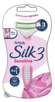 Schick+Silk+3+Sensitive+Disposable+Razors+4+Pack