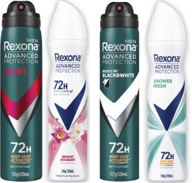 Rexona-Advanced-72hr-Aerosol-Deodorant-220mL on sale