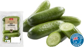 Coles-Australian-Baby-Cucumbers-250g-Pack on sale