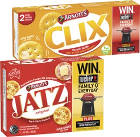 Arnott%26%23039%3Bs+Jatz+or+Clix+Crackers+225g-250g