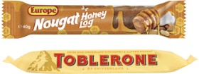 Europe-or-Toblerone-Chocolate-Bar-40g-50g on sale