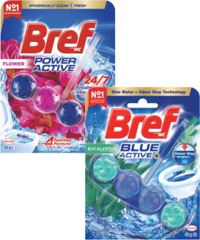 Bref+In+The+Bowl+Power+Active+Flower+or+Blue+Active+Eucalyptus+Toilet+Cleaner+50g