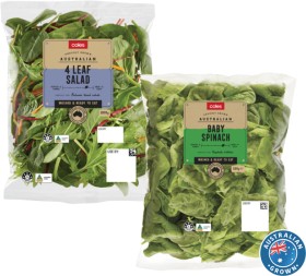 Coles+Australian+Baby+Spinach+120g+or+4+Leaf+Salad+Mix+200g