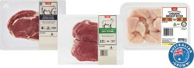 Coles+Australian+No+Added+Hormones+Beef+Quick+Cook+Scotch+Fillet+170g%2C+Lamb+Leg+Steak+270g+or+Chicken+Breast+Diced+500g