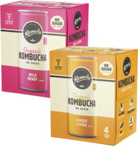 Remedy-Kombucha-4x250mL on sale