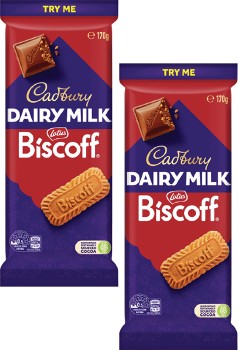 NEW-Cadbury-Biscoff-Block-Chocolate-170g on sale
