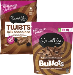 Darrell+Lea+Bullets%2C+Choc+Coated+Twists+or+BB+Balls+150g-204g