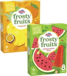 Peters-Frosty-Fruits-Sticks-6-Pack-8-Pack-420mL-600mL on sale