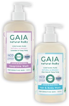 Gaia-Natural-Baby-Hair-Body-Wash-or-Sleeptime-Wash-500mL on sale