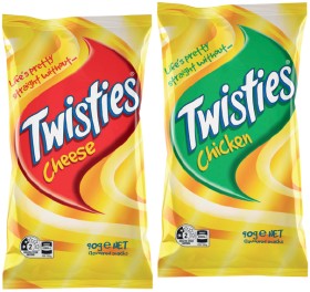 Twisties+65%E2%80%9190g%2C+Cheetos+80%E2%80%9190g+or+Burger+Rings+90g+Selected+Varieties