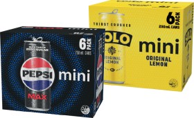 Pepsi%2C+Solo+or+Schweppes+Mini+Cans+6x250mL+Selected+Varieties