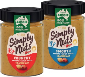 Bega+Simply+Nuts+Peanut+Butter+325g+Selected+Varieties