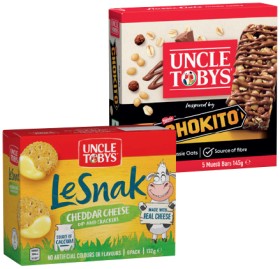 Uncle+Tobys+Muesli+Bars+5%E2%80%916+Pack%2C+Le+Snak+or+Roll%E2%80%91Ups+6+Pack+Selected+Varieties