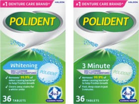 Polident+Daily+Dentures+Cleanser+3+Minute+or+Whitening+Tablets+36+Pack%2A