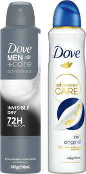 Dove+Advanced+Care+Antiperspirant+Deodorant+250mL+Selected+Varieties