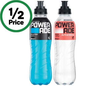 Powerade+Drink+Flo+Cap+or+Powerade+Active+Water+600ml