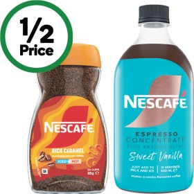 Nescaf-Espresso-Concentrate-500ml-or-Nescaf-Freeze-Dried-Flavoured-Coffee-95g on sale
