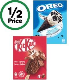 Oreo-Cones-or-Sandwiches-or-Kit-Kat-Sticks-360-540ml-Pk-4-Excludes-Oreo-Cookie-Tops-Ice-Cream-Cones-400ml-Pk-4 on sale