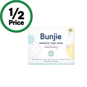 Bunjie+Probiotic+Baby+Wipes+Pk+480