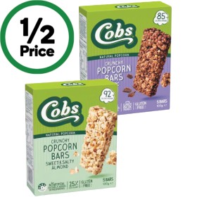 Cobs+Crunchy+Popcorn+Bars+100g+Pk+5