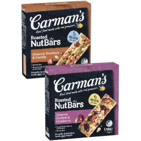 Carmans-Nut-Bars-160-175g-Pk-5 on sale
