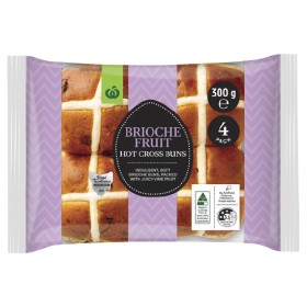 Woolworths-Brioche-Hot-Cross-Bun-Varieties-Pk-4 on sale