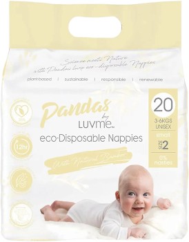 Pandas-by-Luvme-ECO-Disposable-Nappies-S-3-6kg-20-Pack-More-sizes-available on sale