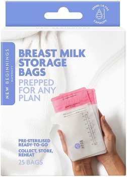 New-Beginnings-Breast-Milk-Storage-Bags-25-Pieces on sale