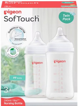 Pigeon+SofTouch+PP+Baby+Bottle+3%2B+Months+2+x+240ml