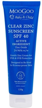 MooGoo-Baby-Child-Clear-Zinc-Sunscreen-SPF40-120g on sale