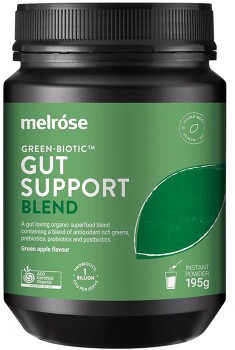 Melrose-Green-Biotic-Gut-Support-Blend-Powder-195g on sale