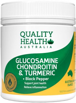 Quality+Health+Glucosamine+Chondroitin+%2B+Turmeric+100+Tablets