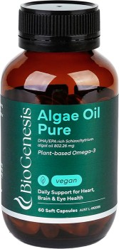 BioGenesis-Algae-Oil-Pure-60-Capsules on sale