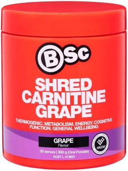 BSc-Bodyscience-Shred-Carnitine-Grape-300g on sale