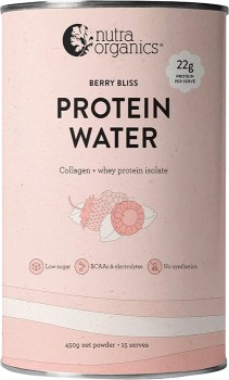 Nutra-Organics-Protein-Water-Berry-Bliss-450g on sale