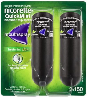 Nicorette+Quit+Smoking+QuickMist+Nicotine+Mouth+Spray+Freshmint+2+x+150+Sprays