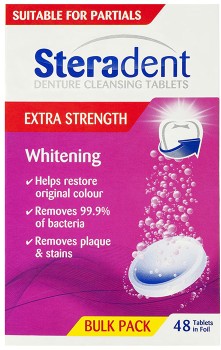 Steradent-Extra-Strength-Denture-Cleansing-Tablets-Whitening-48-Tablets on sale