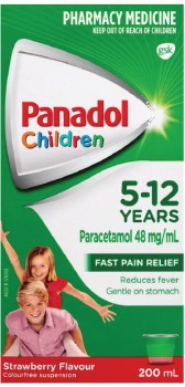 Panadol-Children-5-12-Years-Fever-Pain-Relief-Strawberry-200ml on sale
