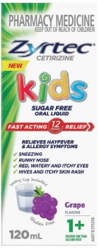 Zyrtec+Kids+Fast+Acting+Allergy+%26amp%3B+Hayfever+Relief+Grape+Flavour+Oral+Liquid+120ml