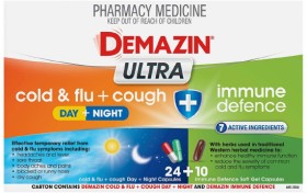 Demazin+Ultra+Cough+Cold+and+Flu+%2B+Immune+Defence+34+Tablets