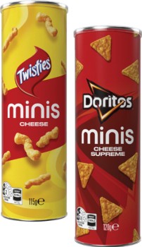 Twisties-or-Doritos-Minis-115g-120g on sale