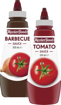 MasterFoods+Squeeze+Tomato+or+Barbecue+Sauce+475mL-500mL