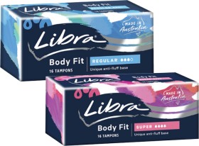 Libra+Body+Fit+Tampons+Regular+or+Super+16+Pack